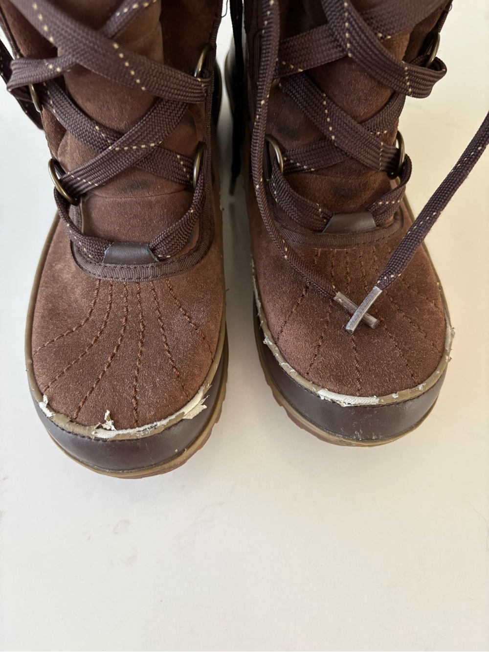 SOREL Tivoli Winter Boots Size 7 Brown Faux Fur Snow Fall Outdoors Cozy Cabin - Picture 6 of 11